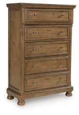 Feddinger Medium Brown Chest of Drawers from Ashley - Luna Furniture