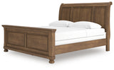 Feddinger Medium Brown King Sleigh Bed from Ashley - Luna Furniture