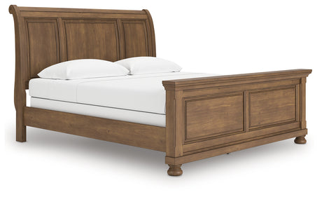 Feddinger Medium Brown King Sleigh Bed from Ashley - Luna Furniture
