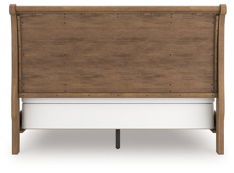 Feddinger Medium Brown King Sleigh Bed from Ashley - Luna Furniture