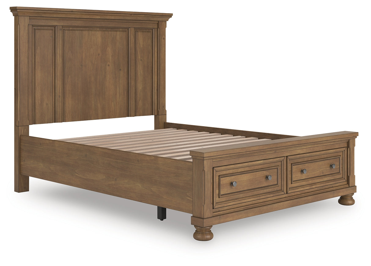 Feddinger Medium Brown Queen Panel Storage Bed from Ashley - Luna Furniture
