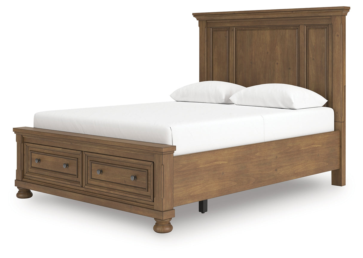 Feddinger Medium Brown Queen Panel Storage Bed from Ashley - Luna Furniture