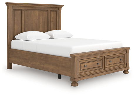 Feddinger Medium Brown Queen Panel Storage Bed from Ashley - Luna Furniture