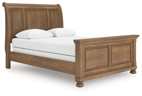 Feddinger Medium Brown Queen Sleigh Bed from Ashley - Luna Furniture