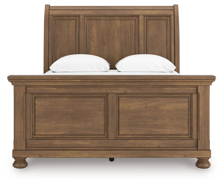 Feddinger Medium Brown Queen Sleigh Bed from Ashley - Luna Furniture