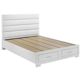 Felicity White High Gloss Queen Storage Bed from Coaster - Luna Furniture