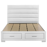 Felicity White High Gloss Queen Storage Bed from Coaster - Luna Furniture