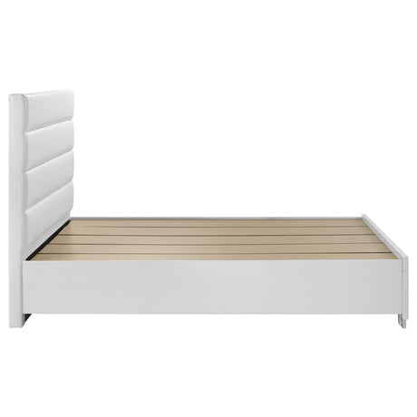 Felicity White High Gloss Queen Storage Bed from Coaster - Luna Furniture