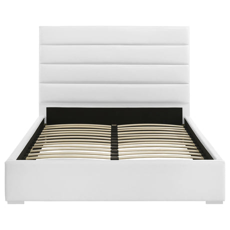 Felicity White Upholstered California King Platform Bed from Coaster - Luna Furniture