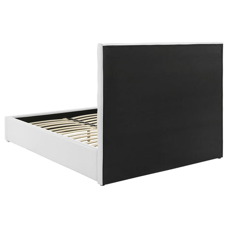 Felicity White Upholstered Eastern King Platform Bed from Coaster - Luna Furniture