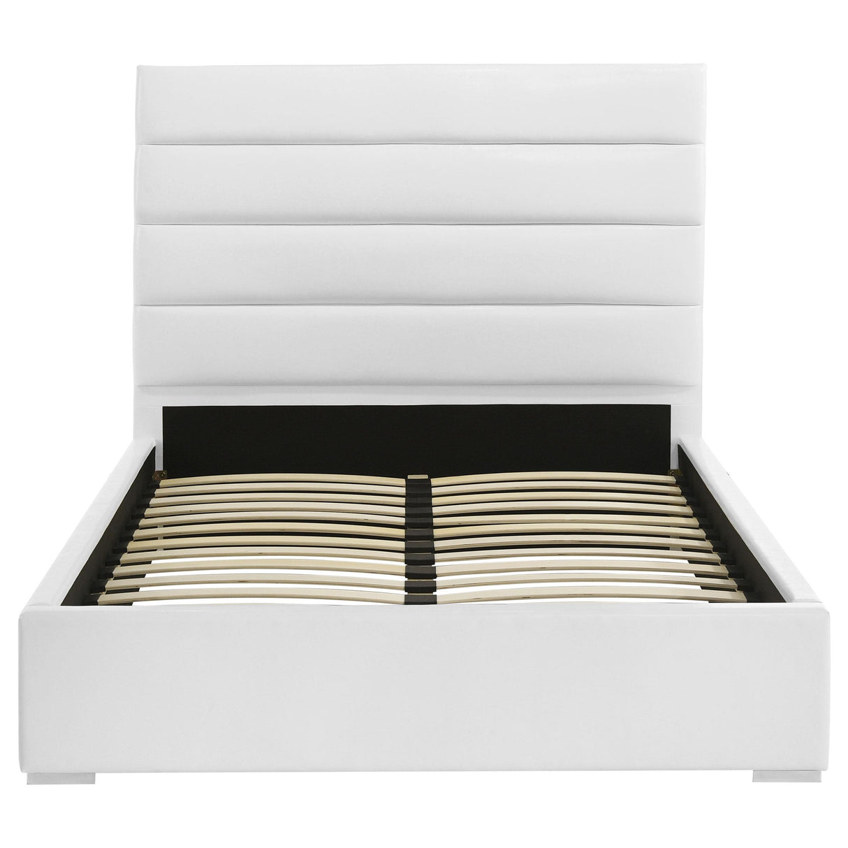 Felicity White Upholstered Full Platform Bed from Coaster - Luna Furniture