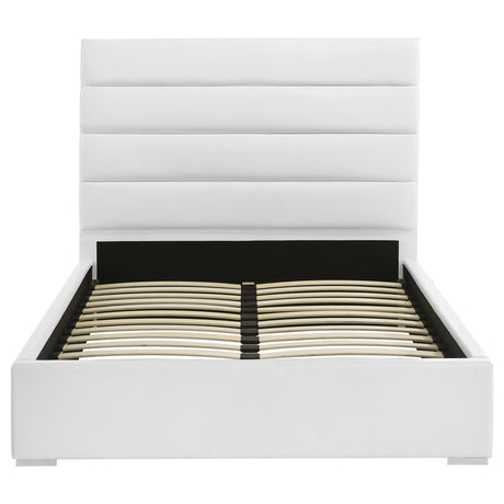 Felicity White Upholstered Full Platform Bed from Coaster - Luna Furniture