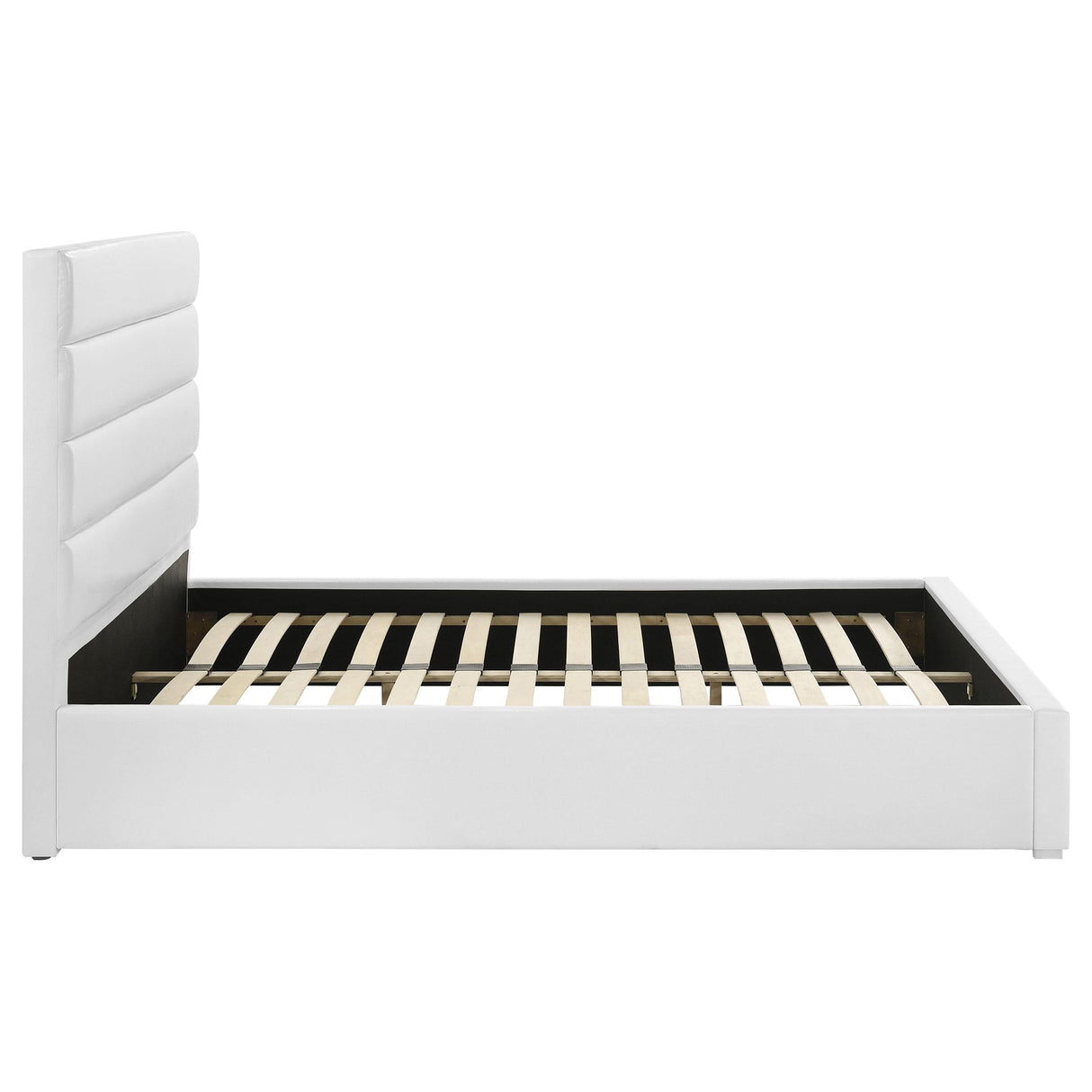 Felicity White Upholstered Queen Platform Bed from Coaster - Luna Furniture