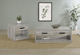Felix Gray Driftwood 2-Piece Coffee and End Table Set from Coaster - Luna Furniture