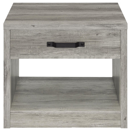 Felix Gray Driftwood 2-Piece Coffee and End Table Set from Coaster - Luna Furniture