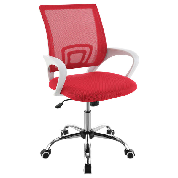 Felton Red Upholstered Adjustable Home Office Desk Chair