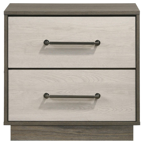 Fenwick Gray Oak 2-Drawer Nightstand from Coaster - Luna Furniture