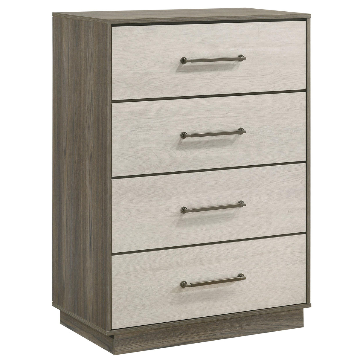 Fenwick Gray Oak 4-Drawer Chest of Drawers from Coaster - Luna Furniture