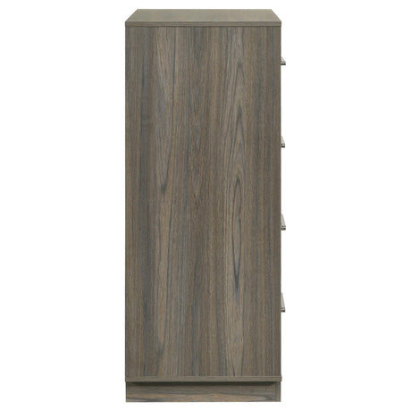 Fenwick Gray Oak 4-Drawer Chest of Drawers from Coaster - Luna Furniture