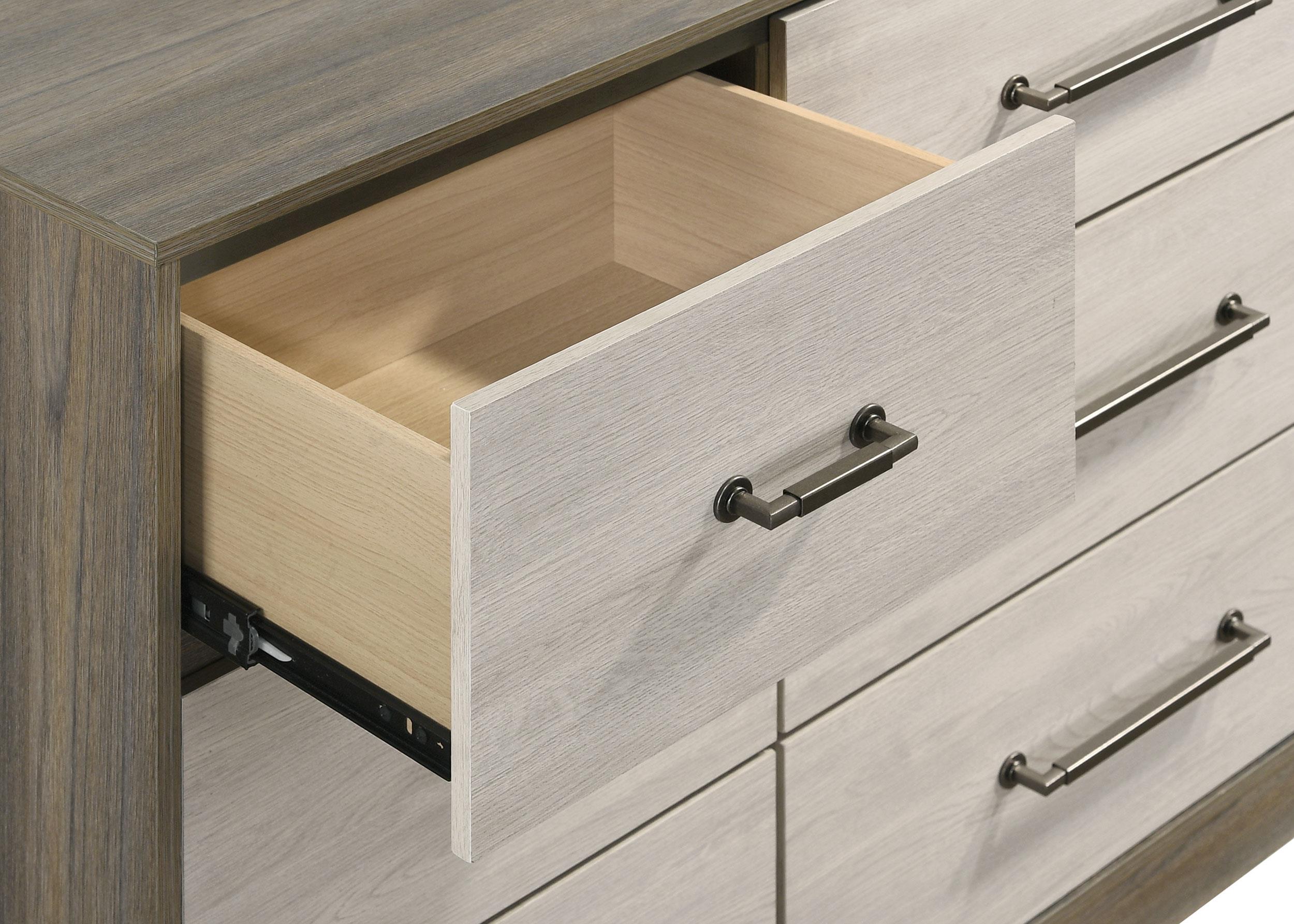 Fenwick Gray Oak 9-Drawer Dresser – Luna Furniture