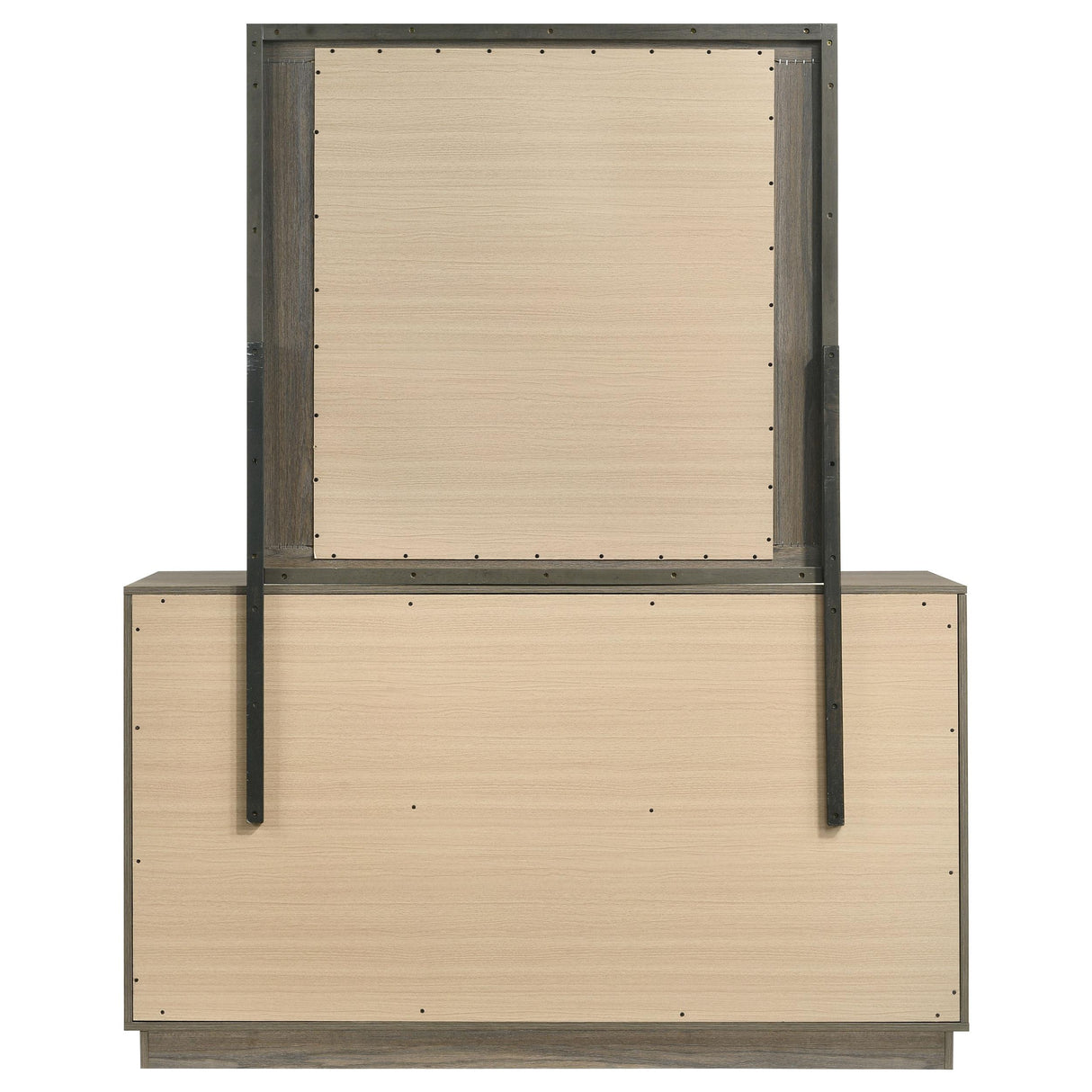 Fenwick Gray Oak 9-Drawer Dresser with Mirror from Coaster - Luna Furniture