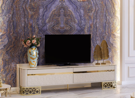 Ferani Ivory Living Room Set from Luna Luxury - Luna Furniture