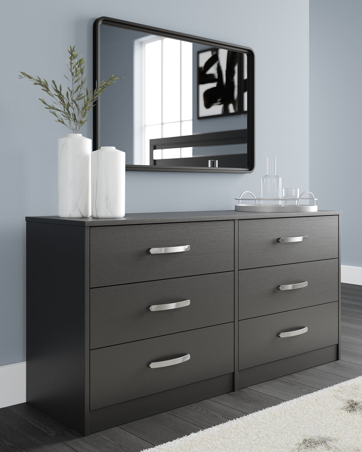 Signature Design Flannia Brown Wood 6-Drawer Dresser by Ashley