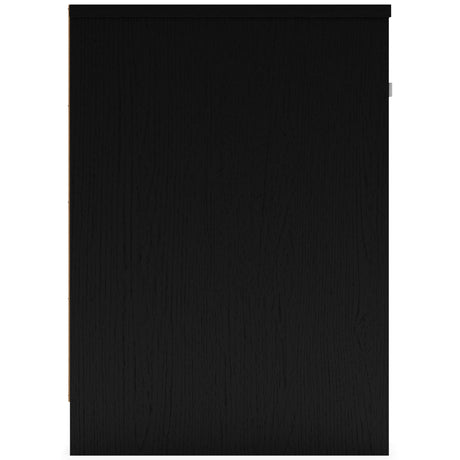 Finch Black Nightstand from Ashley - Luna Furniture