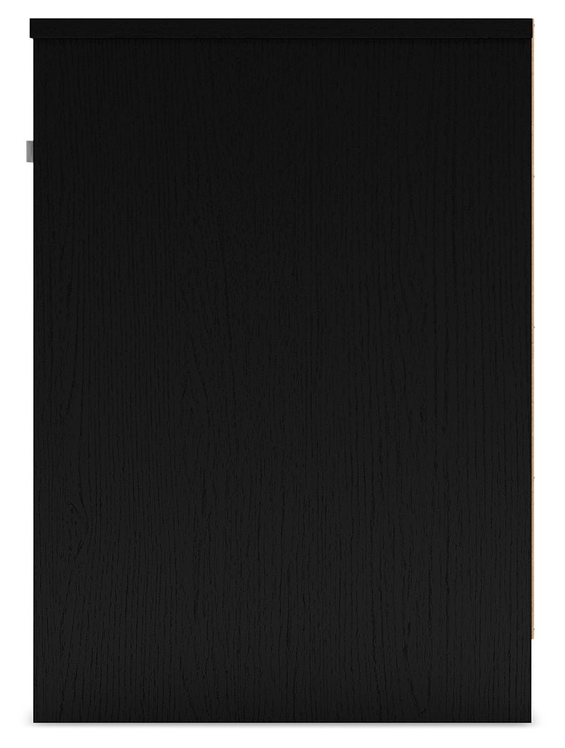 Finch Black Nightstand from Ashley - Luna Furniture