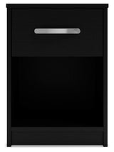 Finch Queen Panel Headboard with Dresser, Chest and 2 Nightstands in Black from Ashley - Luna Furniture