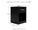 Finch Queen Panel Platform Bed with Dresser and 2 Nightstands in Black/Brown from Ashley - Luna Furniture