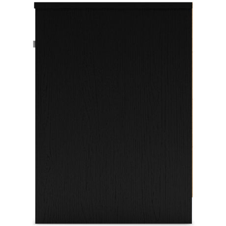 Finch Queen Platform Bed with Dresser, Chest and 2 Nightstands in Black from Ashley - Luna Furniture