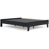 Finch Queen Platform Bed with Mattress in Black from Ashley - Luna Furniture