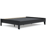 Finch Queen Platform Bed with Mattress in Black from Ashley - Luna Furniture