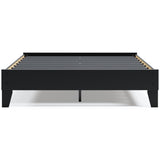 Finch Queen Platform Bed with Mattress in Black from Ashley - Luna Furniture