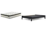Finch Queen Platform Bed with Mattress in Black from Ashley - Luna Furniture