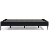 Finch Queen Platform Bed with Mattress in Black from Ashley - Luna Furniture