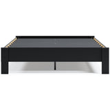 Finch Queen Platform Bed with Mattress in Black from Ashley - Luna Furniture