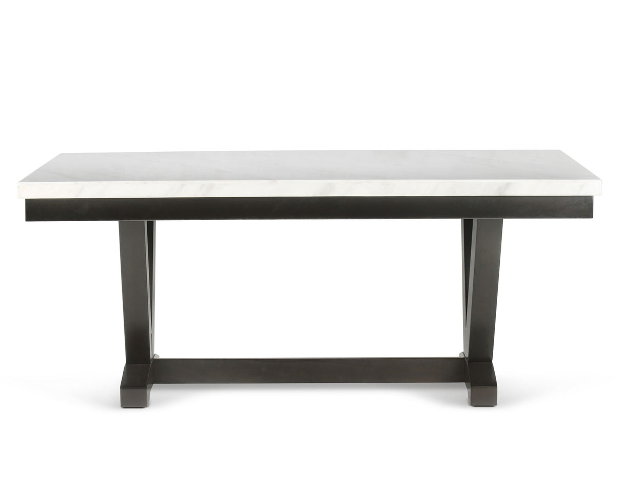 Finley 72 inch White Marble Top Dining Table from Steve Silver - Luna Furniture