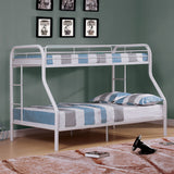 Finnerty White Twin/Full Bunk Bed from Furniture of America - Luna Furniture
