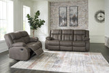 First Base Gunmetal Reclining Living Room Set from Ashley - Luna Furniture