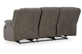 First Base Gunmetal Reclining Sofa, Loveseat and Recliner from Ashley - Luna Furniture