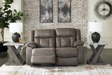 First Base Gunmetal Reclining Sofa, Loveseat and Recliner from Ashley - Luna Furniture