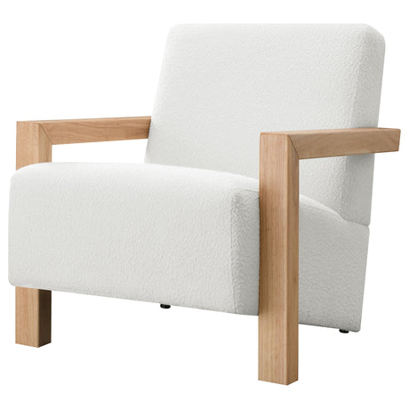 Fitzroy Ivory Boucle Upholstered Accent Arm Chair from Coaster - Luna Furniture