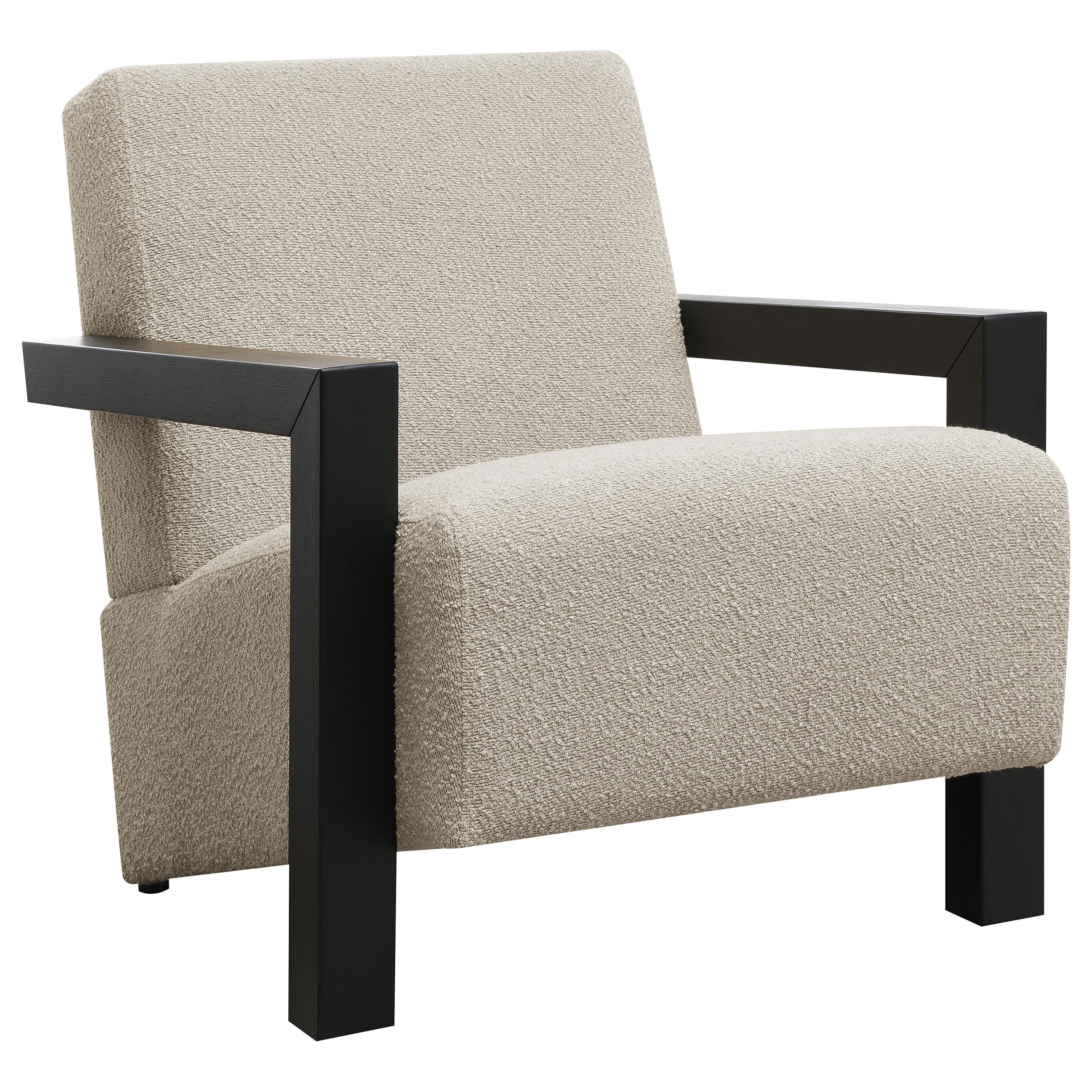 Coaster Fitzroy Latte Boucle Upholstered Accent Arm Chair – Luna