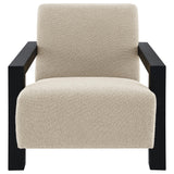 Fitzroy Latte Boucle Upholstered Accent Arm Chair from Coaster - Luna Furniture