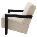 Fitzroy Latte Boucle Upholstered Accent Arm Chair from Coaster - Luna Furniture