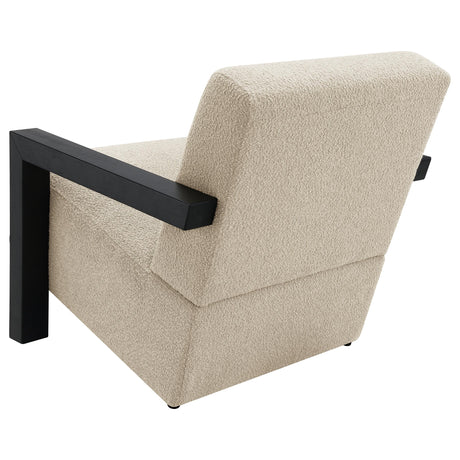 Fitzroy Latte Boucle Upholstered Accent Arm Chair from Coaster - Luna Furniture
