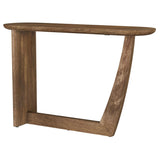 Fletcher Brown Oval Solid Mango Wood Entryway Console Table from Coaster - Luna Furniture