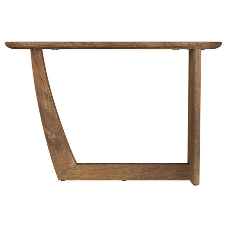 Fletcher Brown Oval Solid Mango Wood Entryway Console Table from Coaster - Luna Furniture